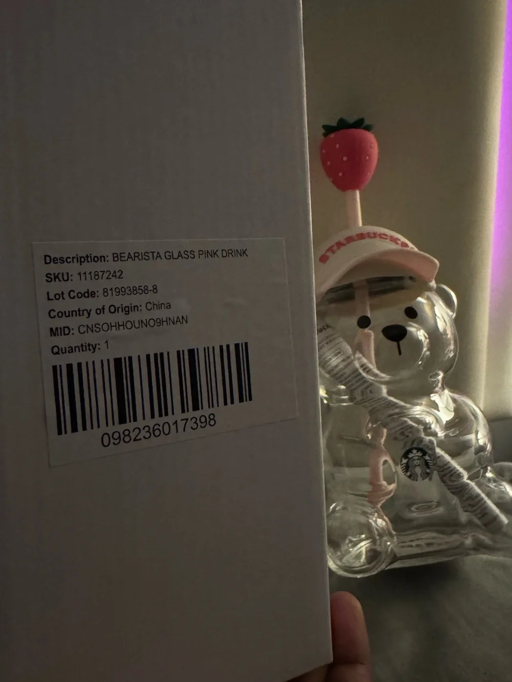 Starbucks 2026 Authentic Limited Edition Pink Bear Cup